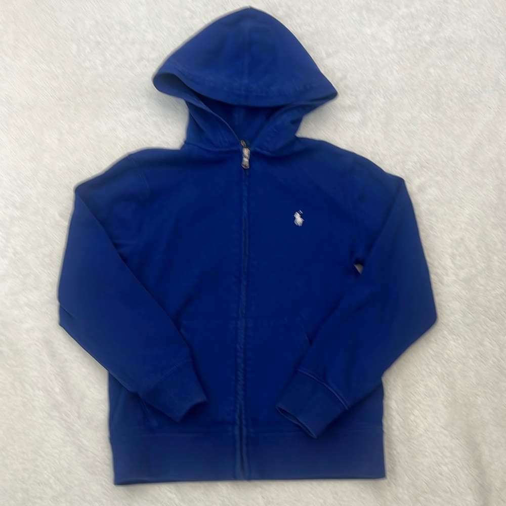 POLO by Ralph Lauren Zipup Hoodie Yellow Horse Boys Size 10/12